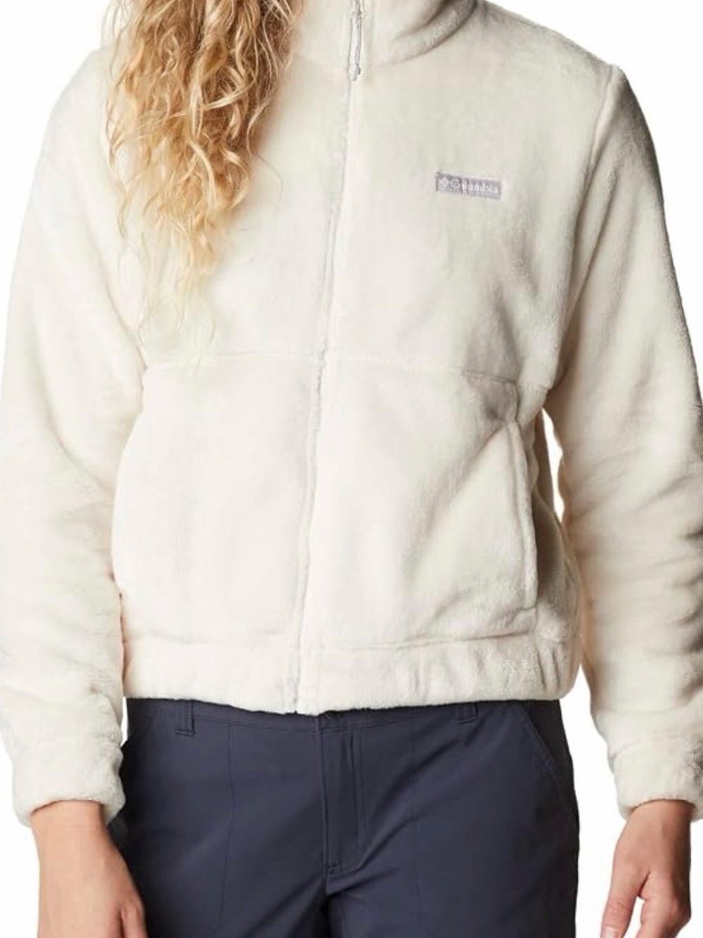 Columbia Cream Plush Full-Zip Teddy Jacket